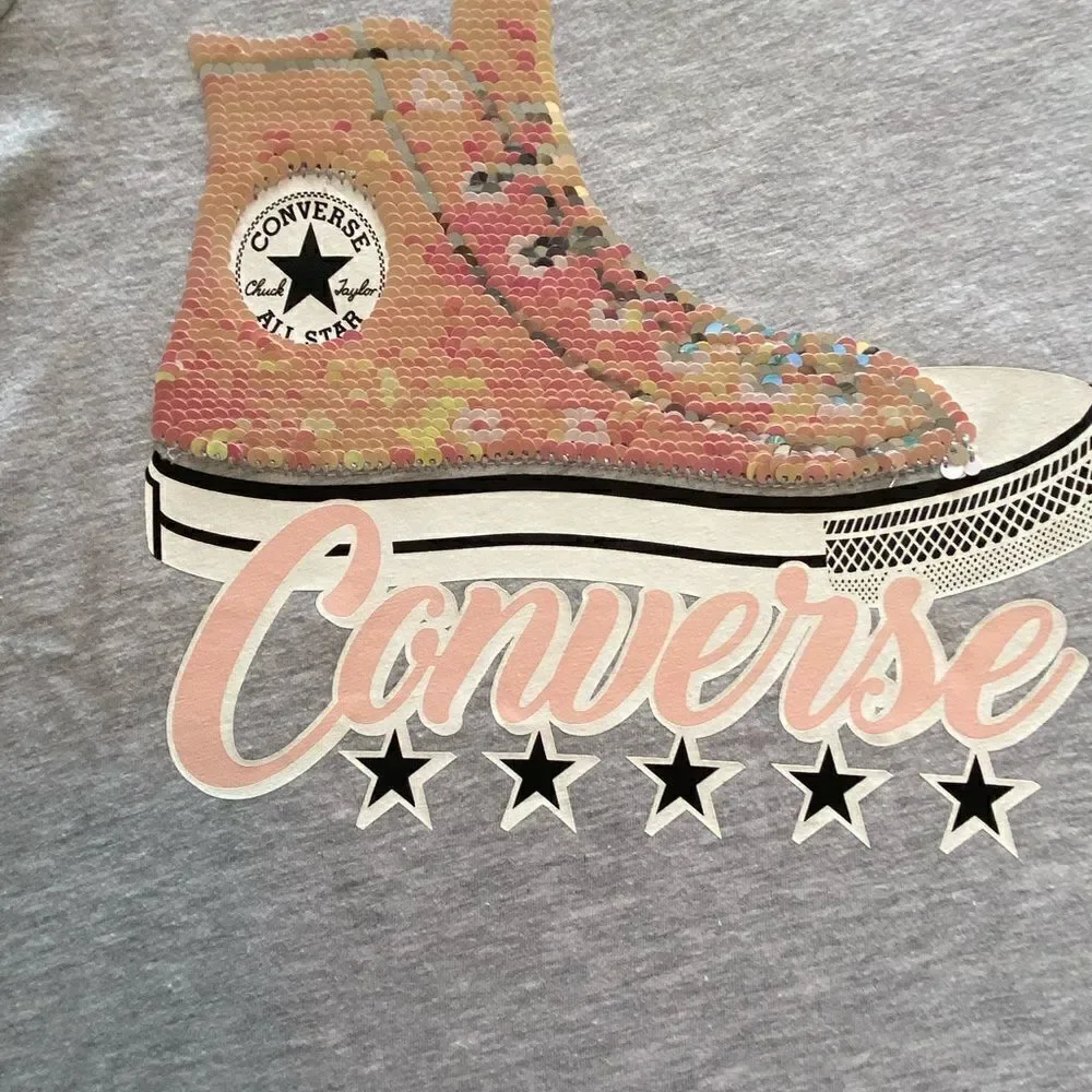 Converse Girls Sneaker Tshirt with Flip Sequins